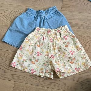 Uniqlo cute flower cotton shorts 2